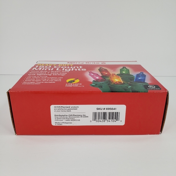 Merry Brite Multi Color Mini Lights 150 Count Heavy Duty String Lights 34 feet - Picture 5 of 8